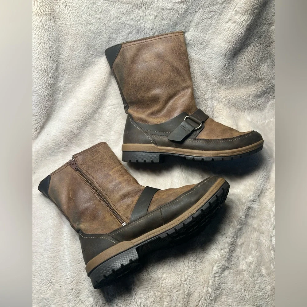 Merrell Emery Buckle winter boots in brown leather Size 9.5 - Picture 4 of 7